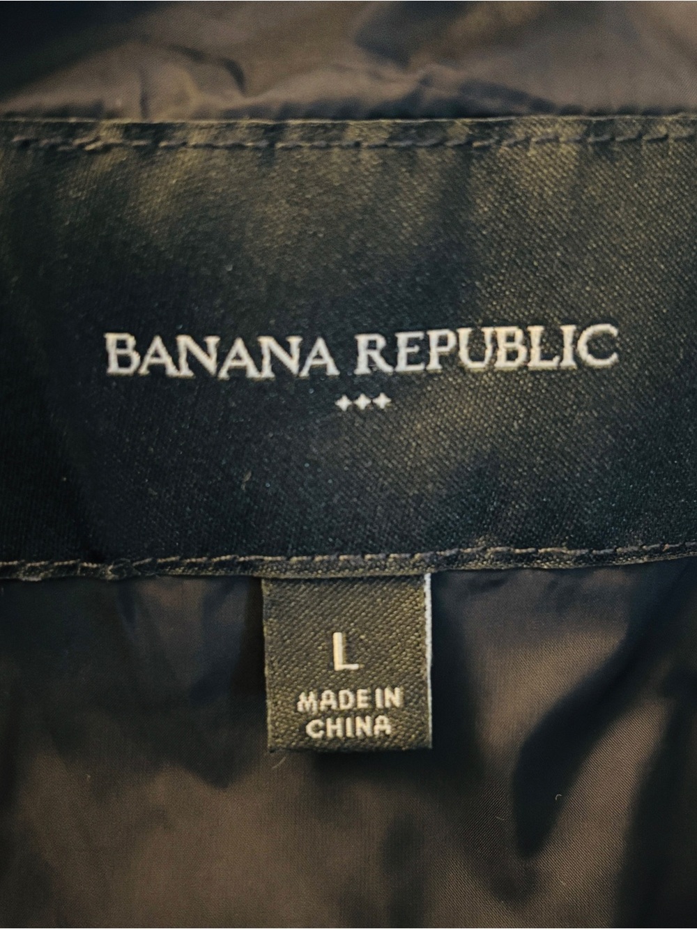 NWOT Banana Republic Black Long Quilted Puffer Coat with High Collar - Picture 4 of 7